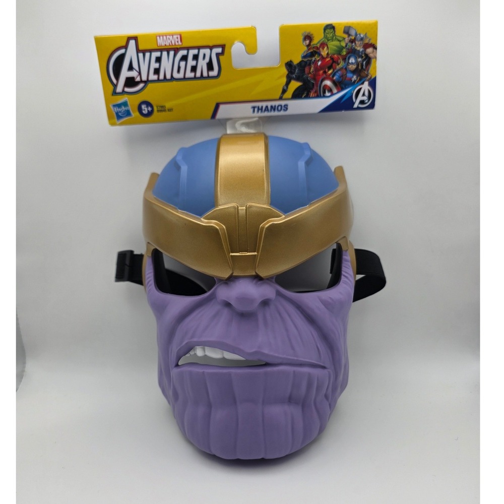Marvel Avengers Thanos Mask Hasbro Purple Gold Kid Role Play Accessory Halloween